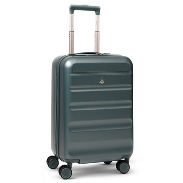 Aerolite 55x35x25cm Hard Shell Carry On Hand Cabin Luggage Suitcase with 4 Spinner Wheels & TSA Lock – Max Size Cabin Bag for Air Europa, Air France, ITA Airways, KLM & Transavia - Forest Green